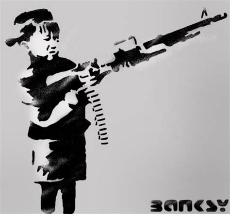 BANKSY STENCIL Boy Firing Rifle. Paint Banksy Designs Onto - Etsy UK