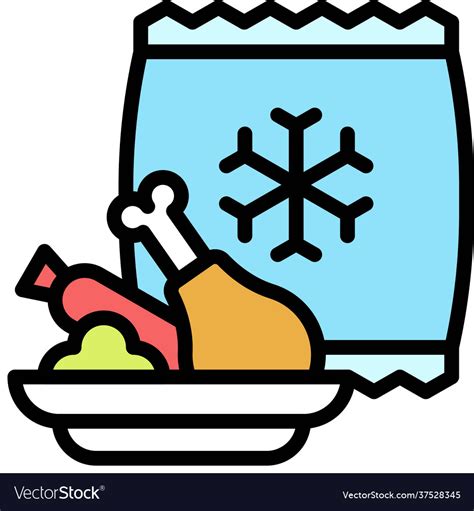 Frozen Food Icon Supermarket And Shopping Mall Vector Image