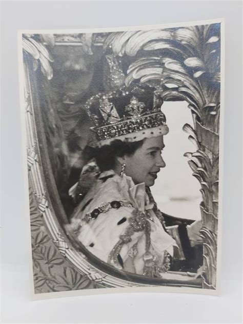 Queen Elizabeth Coronation Photograph Golden Carriage Rare - Etsy