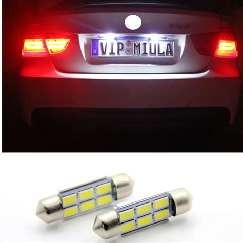 X Mm No Error Canbus License Number Plate Light Led Bulbs C W For