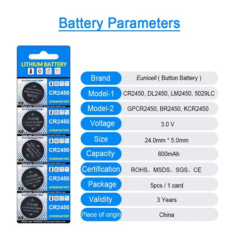 Pcs Cr Watch Buttom Battery Kcr Lc Lm Dl Ecr