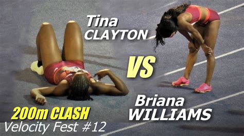 Tina CLAYTON Battles Briana WILLIAMS Over 200m Srabani NANDA