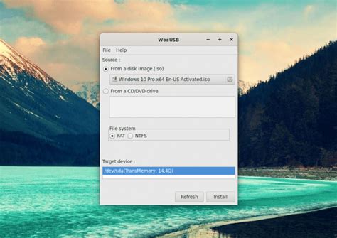 Burn Windows On USB From Linux Via WoeUSB