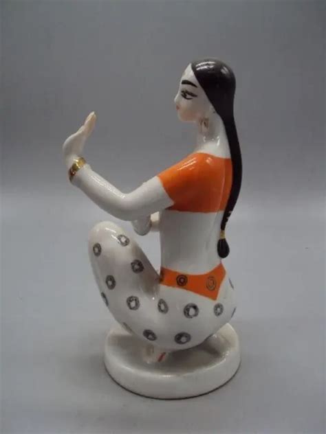 FIGURINE EN PORCELAINE indienne femme fille danseuse soviétique russe