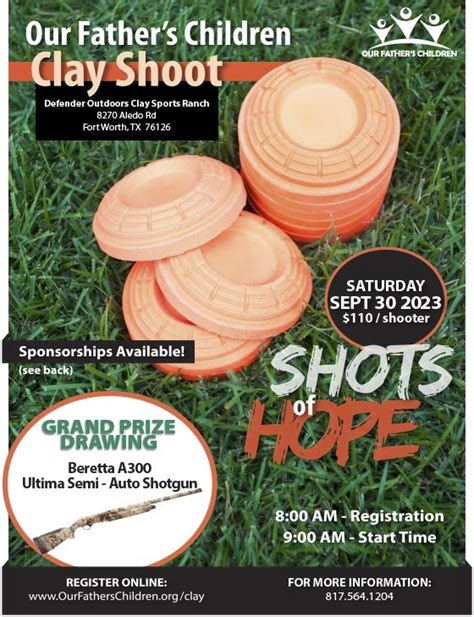 Shots Of Hope Clay Shoot Defender Outdoors