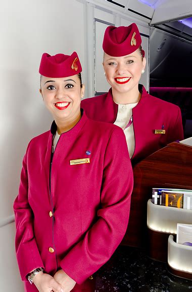 Qatar Airways Cabin Crew Stewardess Costume Beautiful Women Over 40