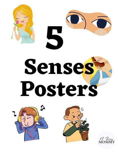 5 Senses Posters All Things Mommy