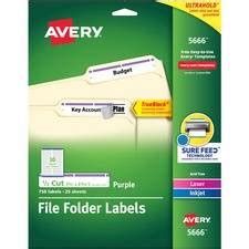 Avery Trueblock File Folder Labels Permanent Adhesive Rectangle