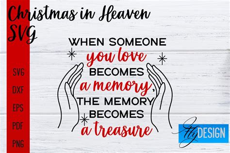 Christmas In Heaven Svg Memorial Graphic By Flydesignsvg · Creative