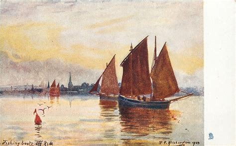 Fishing Boats Off Ryde Carte Postale Ancienne Et Vue D Hier Et