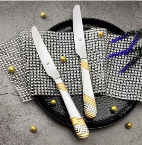 Size 10 Cm Stainless Steel Dinner Knife Set Set Contains 2 Piece At