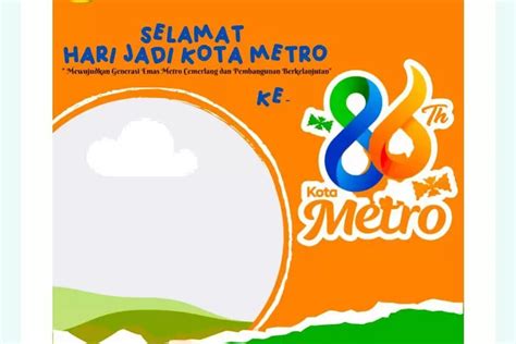 7 Link Twibbon Hari Jadi Kota Metro Ke 86 Tahun 2023 Desain Bingkai