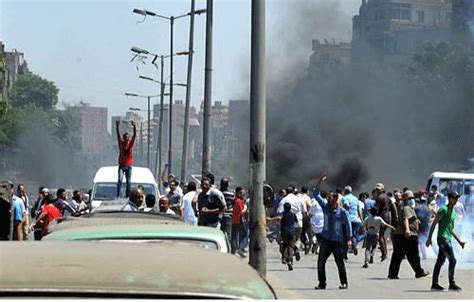 تفريق مسيرة للإخوان بعد قطعهم الطريق وتعطيل حركة المرور في السنطة