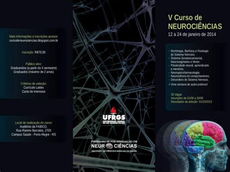 Ppg Neuro P S Gradua O Em Neuroci Ncias V Curso De Neuroci Ncias