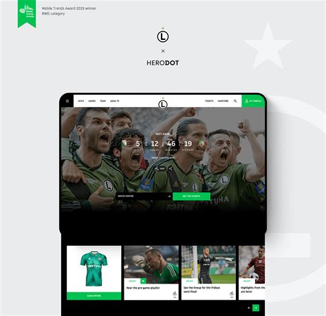 Legia Warsaw Website on Behance