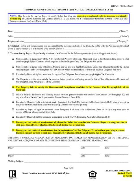 Fillable Online Notice To Buyer That Seller Is Exercising Their