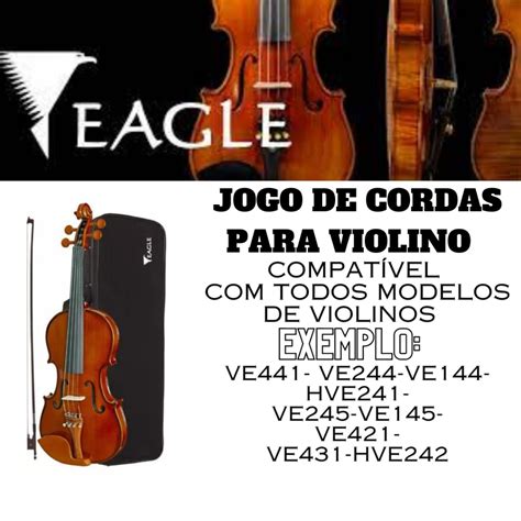 Jogo De Cordas Para Violino E Completo E Breu Compat Vel