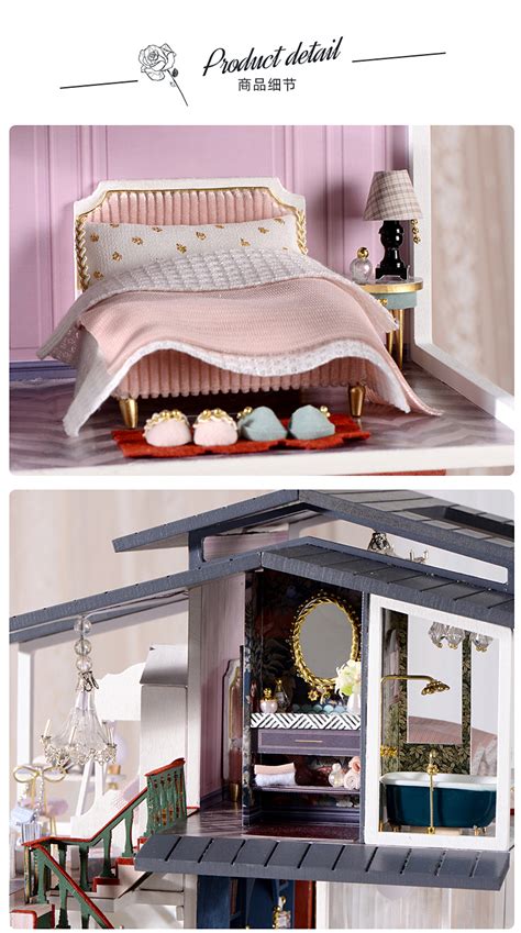 【cuteroom Monet Garden】diy Mini Doll House Model Miniature Figure Doll