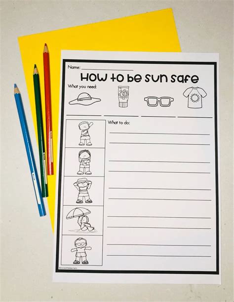 Sun Safety Worksheets And Posters Sun Protection Summer Safety Summer Safety Safety Posters