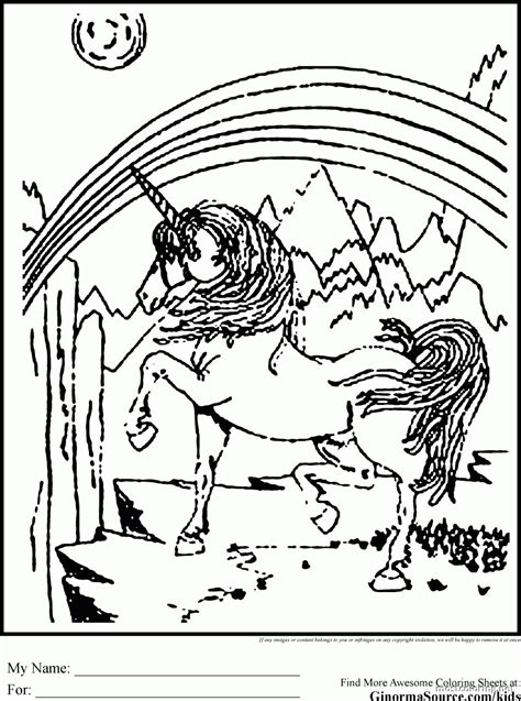 Free Unicorn Rainbow Coloring Pages, Download Free Unicorn Rainbow ...