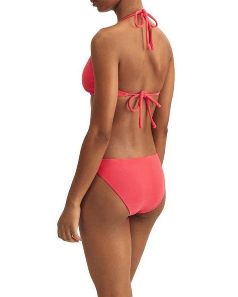 Polo Ralph Lauren Logo Triangle Bikini Top In Pink Lyst