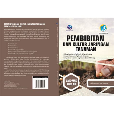 Jual Pembibitan Jaringan Kultur Tanaman Buku SMK Kelas XIII Bidang