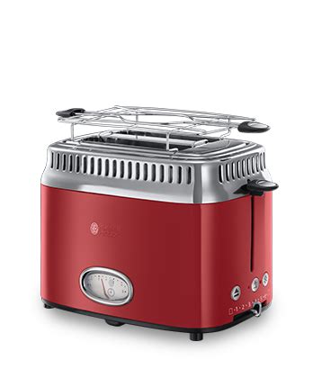 Russell Hobbs EU Retro Ribbon Red 2 Slice Toaster 21680-56