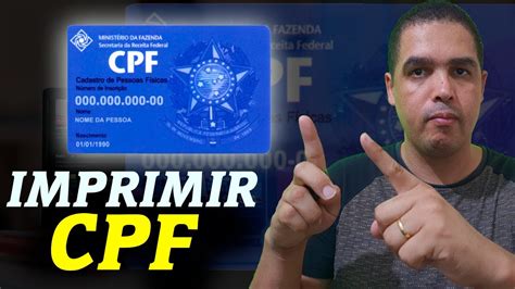 Como Imprimir O Cpf Pela Internet Youtube