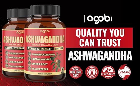 Amazon 2 Packs 60 Capsules Ashwagandha Capsules High