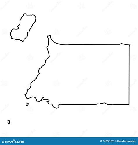 La Carte De La Guin E Quatoriale De La D Coupe Noire Courbe L