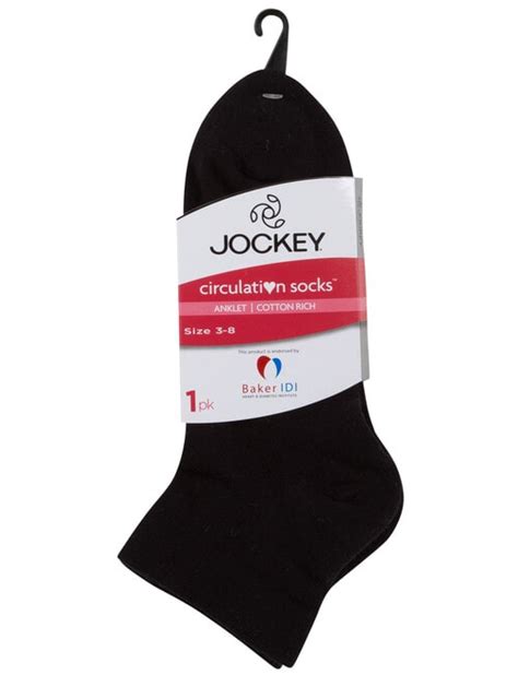 Jockey Woman Fine Circulation Anklet Sock Black Socks