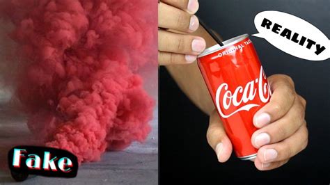 How To Make A Colored Smoke Bomb From Coca Cola Cane Reallity Youtube