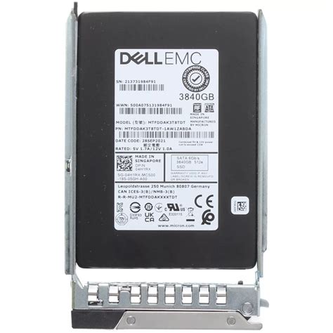 Dell H Rx Tb Sata Gbps Inch Mixed Use Dwpd Hot Plug Ssd