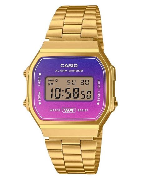 Casio Vintage Digital Gold Tone Stainless Steel Bracelet Quartz