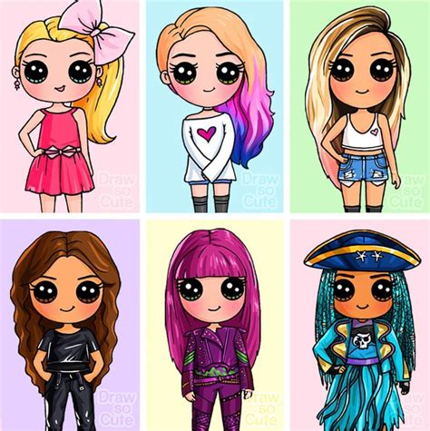 DSC Girl Characters - Draw So Cute | Kawaii girl drawings, Cute kawaii ...