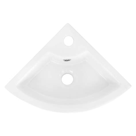 Lavabo D angle Blanc Céramique Lave mains Avec Bonde De Vidange