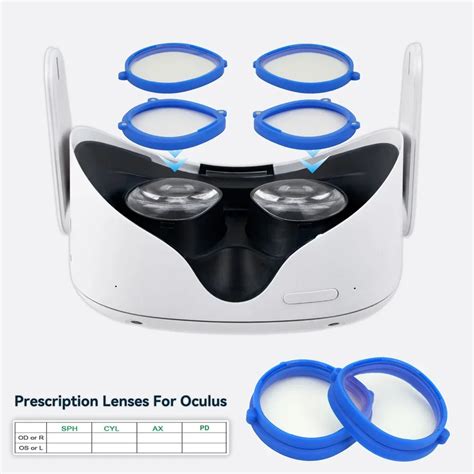 Vr Prescription Lenses For Oculus Quest 2 Myopia Lens Anti Blue Light Glasses Magnetic Eyeglass