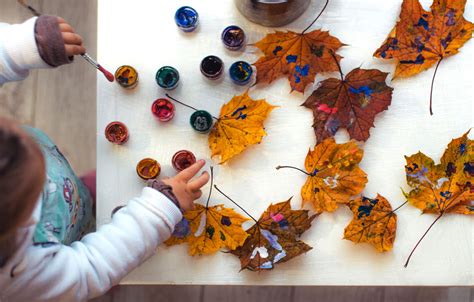 Fall Leaf Painting Craft For Children Parents And Au Pairs