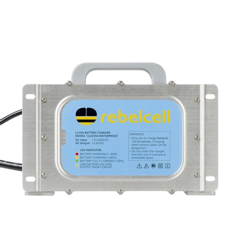 Rebelcell Lithium Battery Charger 12 6 V 35A Li Ion Waterproof