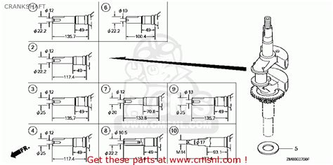 Honda Gcv A G Zm E Crankshaft Buy Crankshaft Spares Online