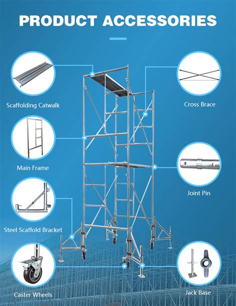 Frame Scaffold Construction Mobile Step Portal Scaffolding Heavy Duty Hot Dip Galvanized Ladder