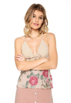 Regata Colcci Tule Bordado Nude Compre Agora Dafiti Brasil