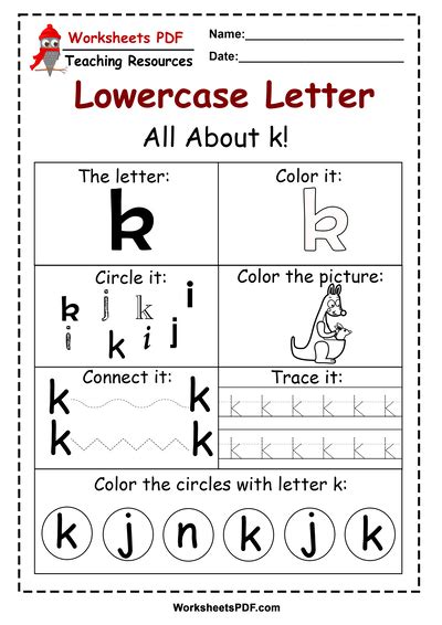 Letter K Worksheets Pdf Recognize Trace And Print