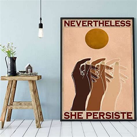 Nevertheless She Persiste Wall Poster Wall Decor Fridaystuff