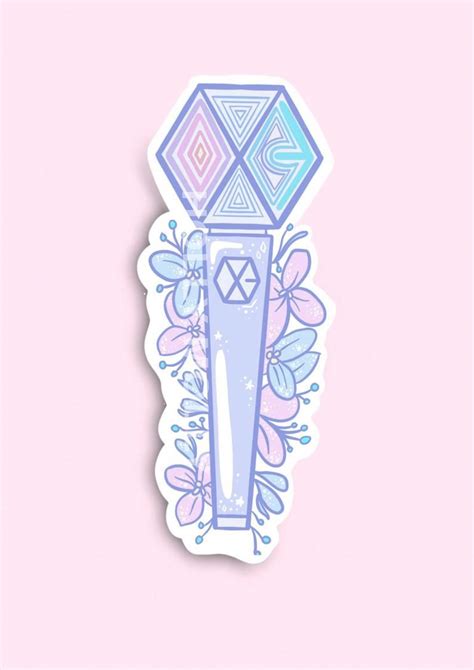 KPOP Lightstick Stickers Seni Buku Poster Bunga Kartu Kertas