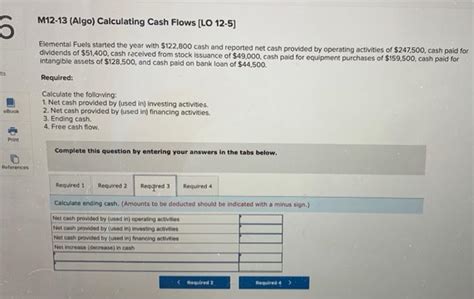 Solved M12 13 Algo Calculating Cash Flows Lo 12 5