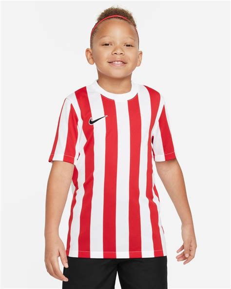 Camiseta Nike Striped Division IV para Niño CW3819 104 Blanca y