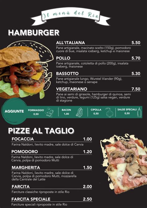 Menù Pizzeria Hamburgeria RIO