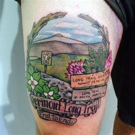 Hiking Tattoos For Men Outdoor Trek Design Ideas