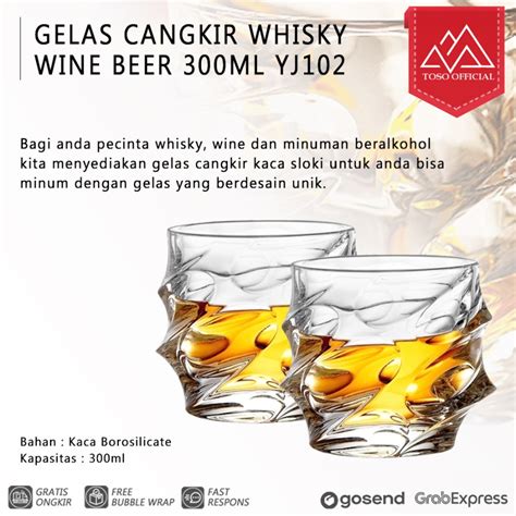 Jual Gelas Cangkir Whisky Wine Glass Cup Beer Gelas Sloki Ml Gelas